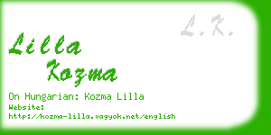 lilla kozma business card